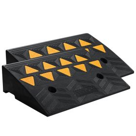 VEVOR Rubber Curb Ramp 2 Pack, 5" Rise Height Heavy-Duty 33069 lbs/15 T Capacity Threshold Ramps, Driveway Ramps with Stable Grid Structure for C