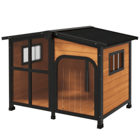 Pet Dog House- Natural Amazon Shipping Prohibited By WalMart (Color: Coffee)
